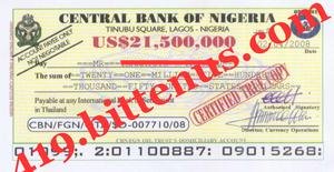 419CBN $21Million draft-Central Bank of Nigeria
